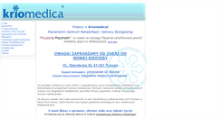 Desktop Screenshot of kriomedica.pl