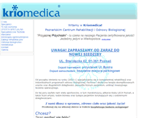 Tablet Screenshot of kriomedica.pl